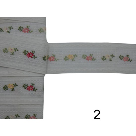 κορδέλες βαμβακερές Φ 5cm σε 2 χρώματα (103386)