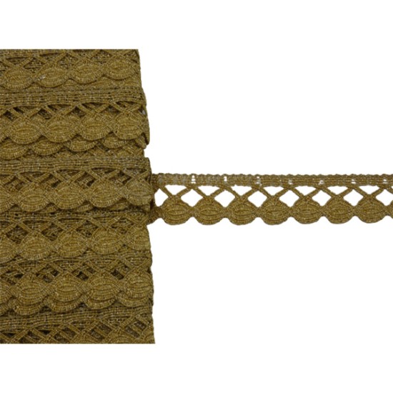 Δαντέλα ανοιχτο χρυσό 2cm ()