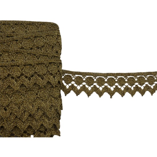 Δαντέλα χρυσο με μύτες 3cm ()