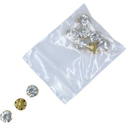 Ραφτές πέτρες στρας με χρυσή βάση 8mm 10τμχ