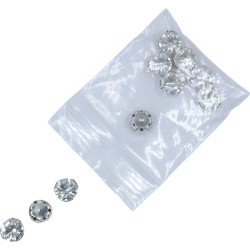 Ραφτές πέτρες στρας με ασημί βάση 8mm 10τμχ