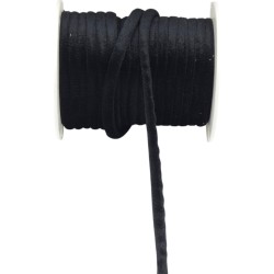 Βελούδινο κορδόνι μαύρο 1cm