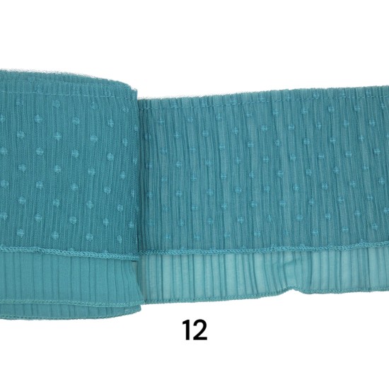 Διπλό βολάν πλίσε οργαντίνα σε 13 χρώματα (103397)