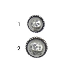 Μεταλλικό κουμπί ασημί τύπου μπουλ