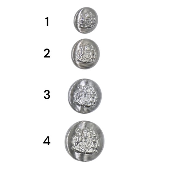 Μεταλλικό κουμπί με οικόσημο ασημί ()