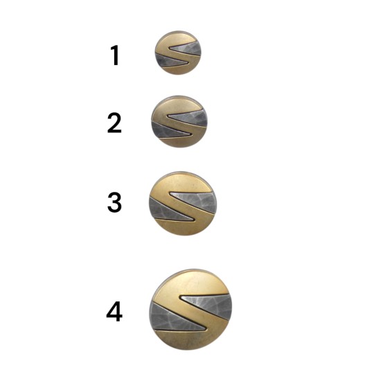 Κουμπί ασημί με χρυσό ()