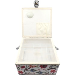 Κουτί ραπτικής φλοράλ 26.5 x 26.5 x 16 cm