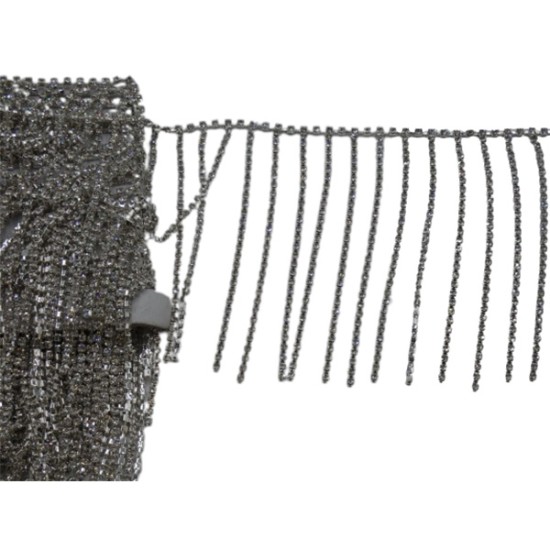 Μεταλλική τρέσα στράς 12 cm ()