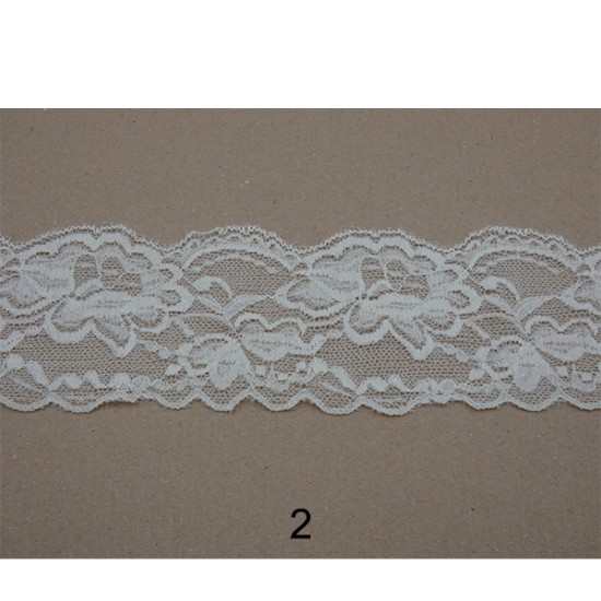 Ελαστική δαντέλα 8 cm σε 6 χρώματα (92067)
