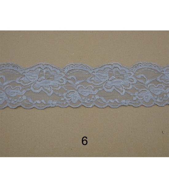 Ελαστική δαντέλα 8 cm σε 6 χρώματα (92071)