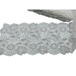 Ελαστική δαντέλα λευκή 14 cm 