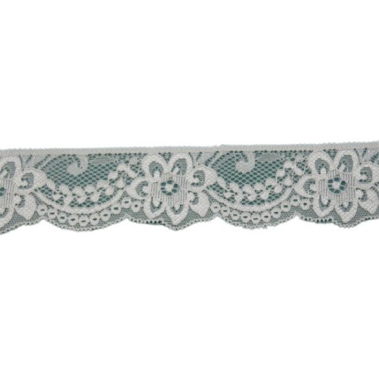 Ελαστική δαντέλα λευκή 3,5 cm  ()