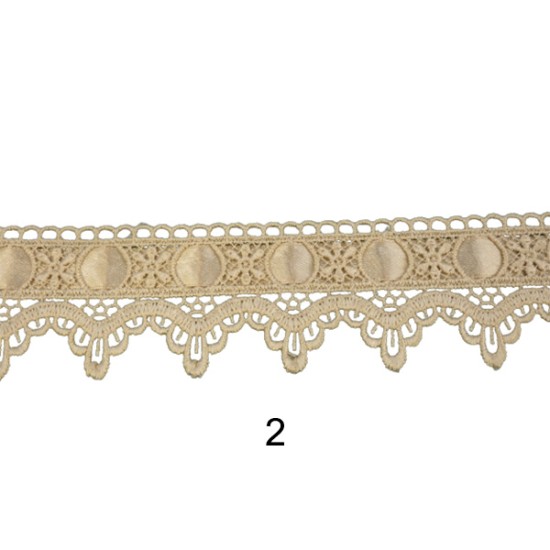 Κυπουρ δαντέλα με σατέν κορδέλα 4,5cm  (92224)