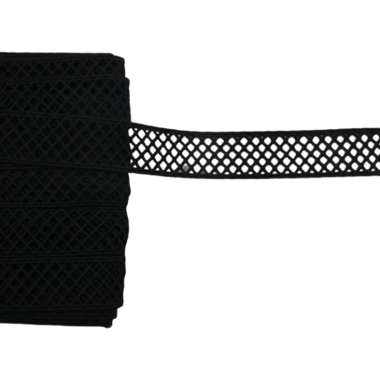 Κυπούρ δαντέλα μαύρη 2,5 cm  ()