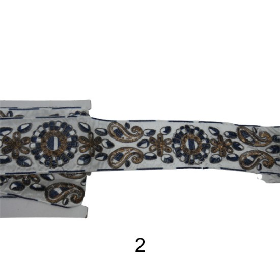 Τρέσα κεντημένη με παγιετες 8,5 cm (103628)