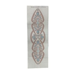 Τραβέρσα Νο 216 μπλε 0,33 x 1,35 m Ανθέμιο (μπεζ χρυσό)