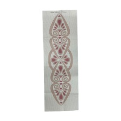 Τραβέρσα Νο 216 κόκκινο 0,33 x 1,35 m Ανθέμιο (μπεζ χρυσό)