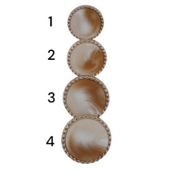 Μεταλλικό κουμπί με εφέ σε μπεζ