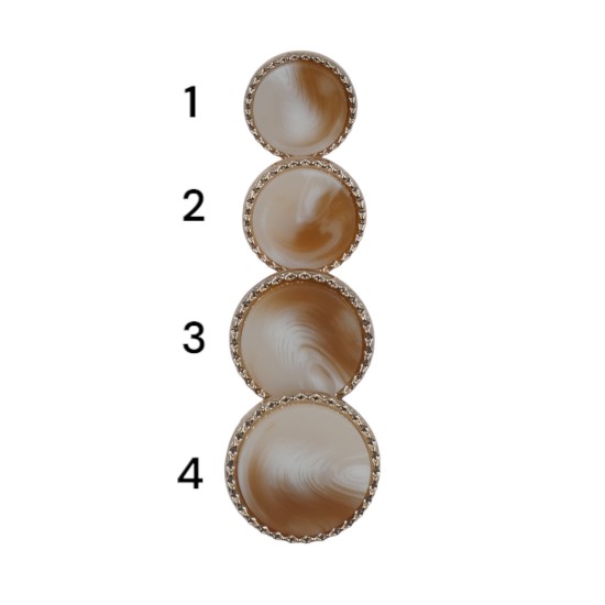 Μεταλλικό κουμπί με εφέ σε μπεζ ()