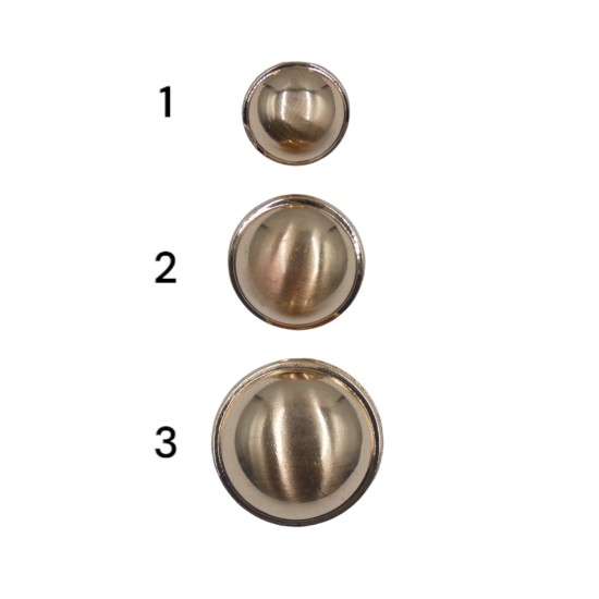 Κουμπί μεταλλικό τύπου bull ματ χρυσό - μπεζ ()