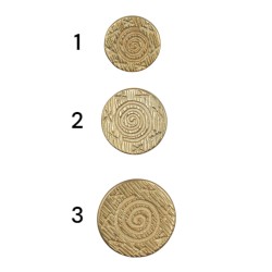 Μεταλλικό κουμπί χρυσό με σκαλιστές λεπτομέρειες