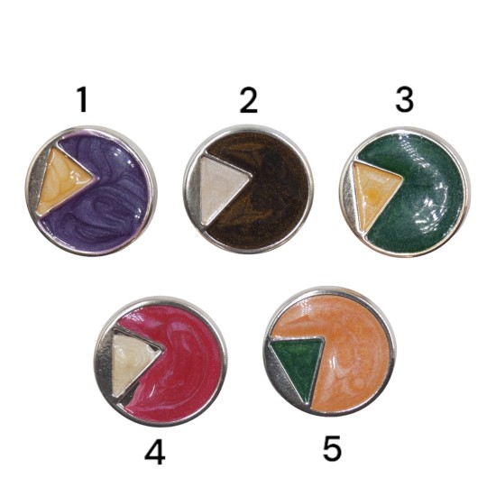Κουμπιά δίχρωμα με σμάλτο σε 5 αποχρώσεις﻿ (106383)