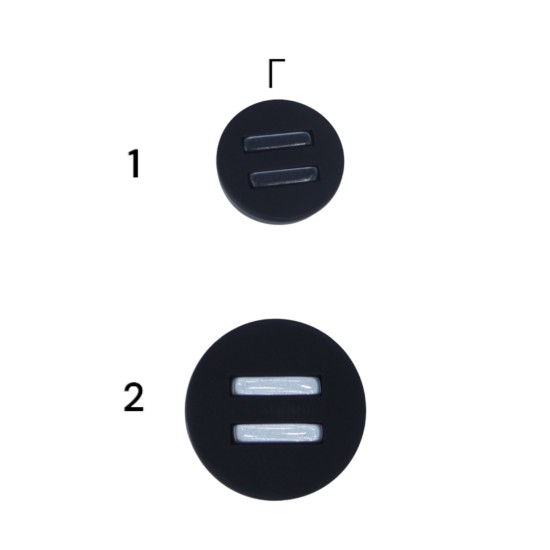 Κουμπί μόδας σε 3 χρώματα (97912)