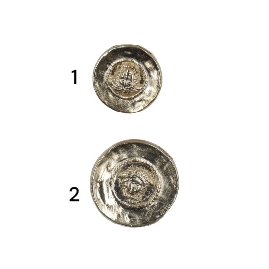 Κουμπί χρυσό μεταλλικό με οικόσημο ()