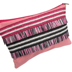 Τσαντάκι boho με τρίχρωμο κρόσσι