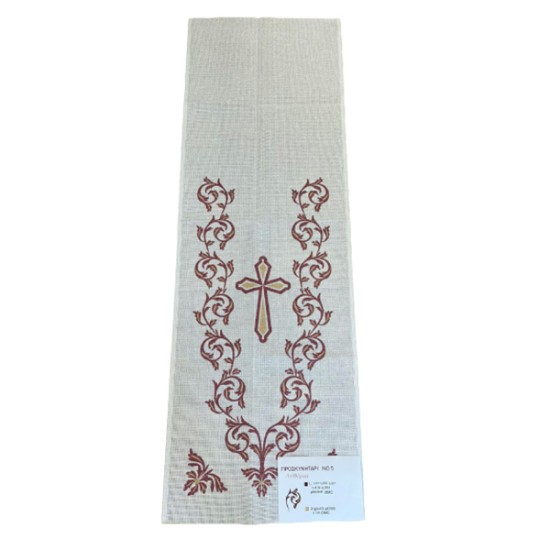 Προσκυνητάρι σε χρώμα κόκκινο 1,50 x 0,50 m Ανθέμιο (Λευκό - Ασημί Κνωσός) () Προσκυνητάρι σε χρώμα κόκκινο 1,50 x 0,50 m Ανθέμιο (Λευκό - Ασημί Κνωσός) ()