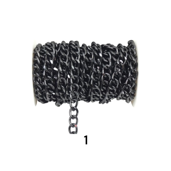 Aλυσίδα αλουμινίου σε μαύρο και χακί 13 mm ()