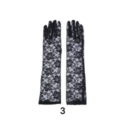 Γάντι με δαντέλα μέχρι τον αγκώνα σε Κόκκινο και μαύρο