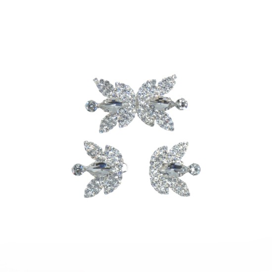 Κόπτσα μεταλλική Διακοσμημένη με Πέτρες και στρας 5 cm ()