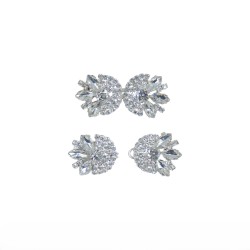 Κόπτσα μεταλλική Διακοσμημένη με Πέτρες και στρας 4.5 cm