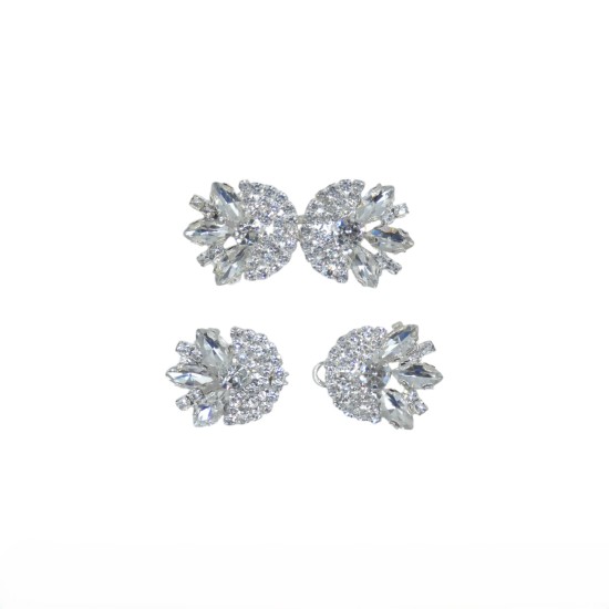 Κόπτσα μεταλλική Διακοσμημένη με Πέτρες και στρας 4.5 cm ()