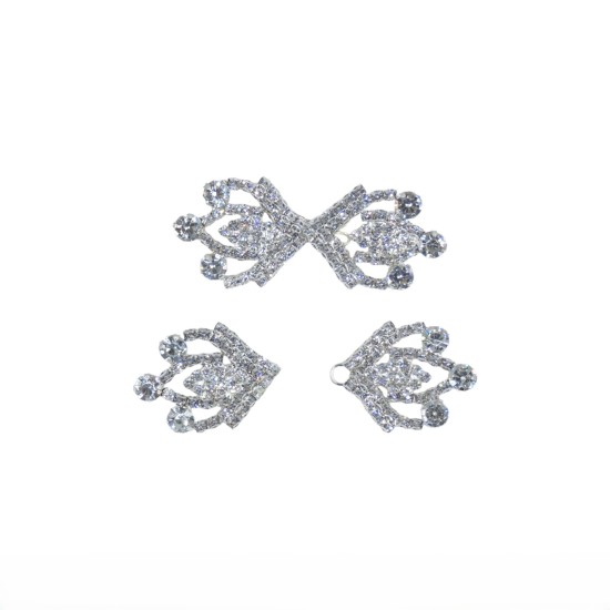 Κόπτσα μεταλλική Διακοσμημένη με Πέτρες και στρας 6 cm ()