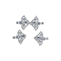 Κόπτσα μεταλλική Διακοσμημένη με Πέτρες και στρας 6.3 cm