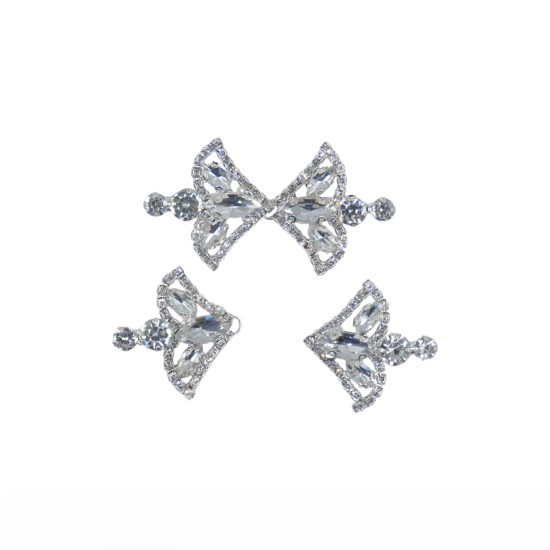 Κόπτσα μεταλλική Διακοσμημένη με Πέτρες και στρας 6.3 cm ()