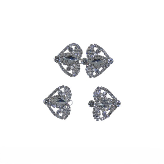 Κόπτσα μεταλλική Διακοσμημένη με Πέτρες και στρας 5 cm ()