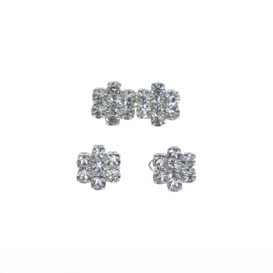 Κόπτσα μεταλλική Διακοσμημένη με Πέτρες και στρας 3 cm ()