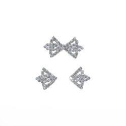 Κόπτσα μεταλλική Διακοσμημένη με Πέτρες και στρας 3.3 cm