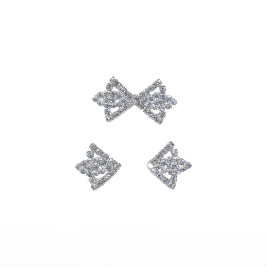 Κόπτσα μεταλλική Διακοσμημένη με Πέτρες και στρας 3.3 cm ()