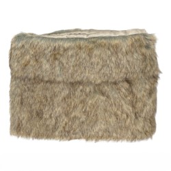 Γιακάς μακρύ σχήμα σκόμκιν και κούμπωμα με γατζάκισε καφέ