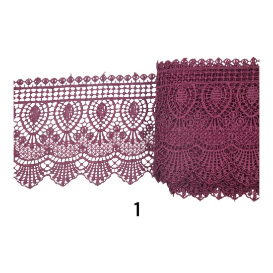 Κυπούρ δαντέλα με μύτες 10cm σε 6 χρώματα ()