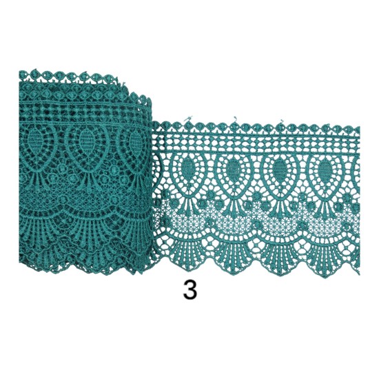 Κυπούρ δαντέλα με μύτες 10cm σε 6 χρώματα (104646)