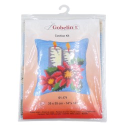 Χριστουγεννιάτικο Kit πινακάκι σχέδιο Κεράκια 35 x 35 cm