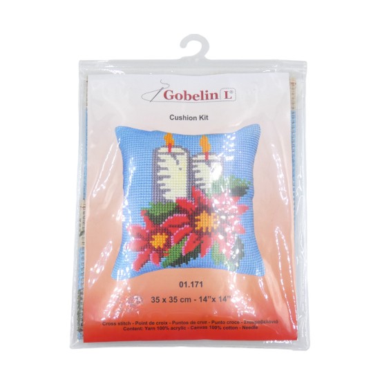 Χριστουγεννιάτικο Kit πινακάκι σχέδιο Κεράκια 35 x 35 cm ()