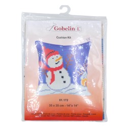 Χριστουγεννιάτικο Kit πινακάκι σχέδιο Χιονάνθρωπος 35 x 35 cm