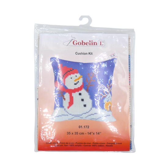 Χριστουγεννιάτικο Kit πινακάκι σχέδιο Χιονάνθρωπος 35 x 35 cm ()