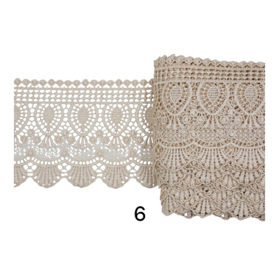 Κυπούρ δαντέλα με μύτες 10cm σε 6 χρώματα (104649)